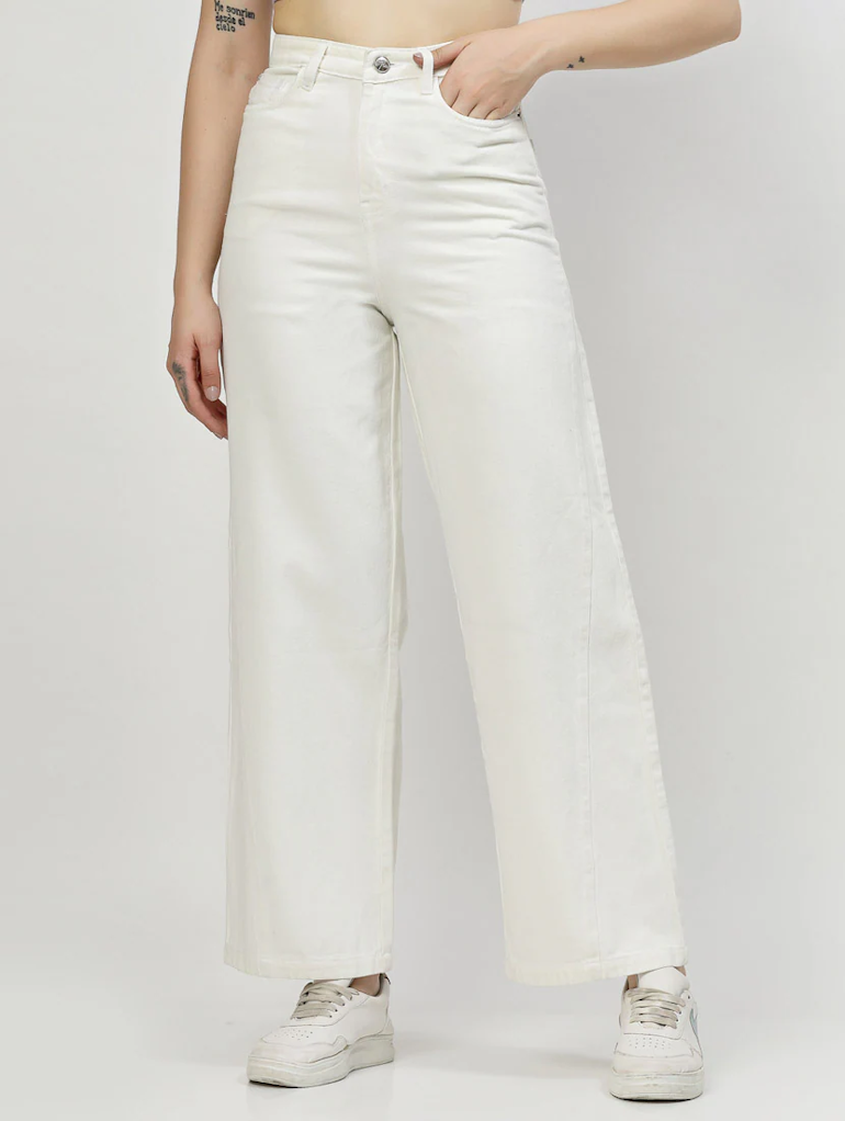 Women High Rise Denim Jeans(Size28)(Colorwhite)