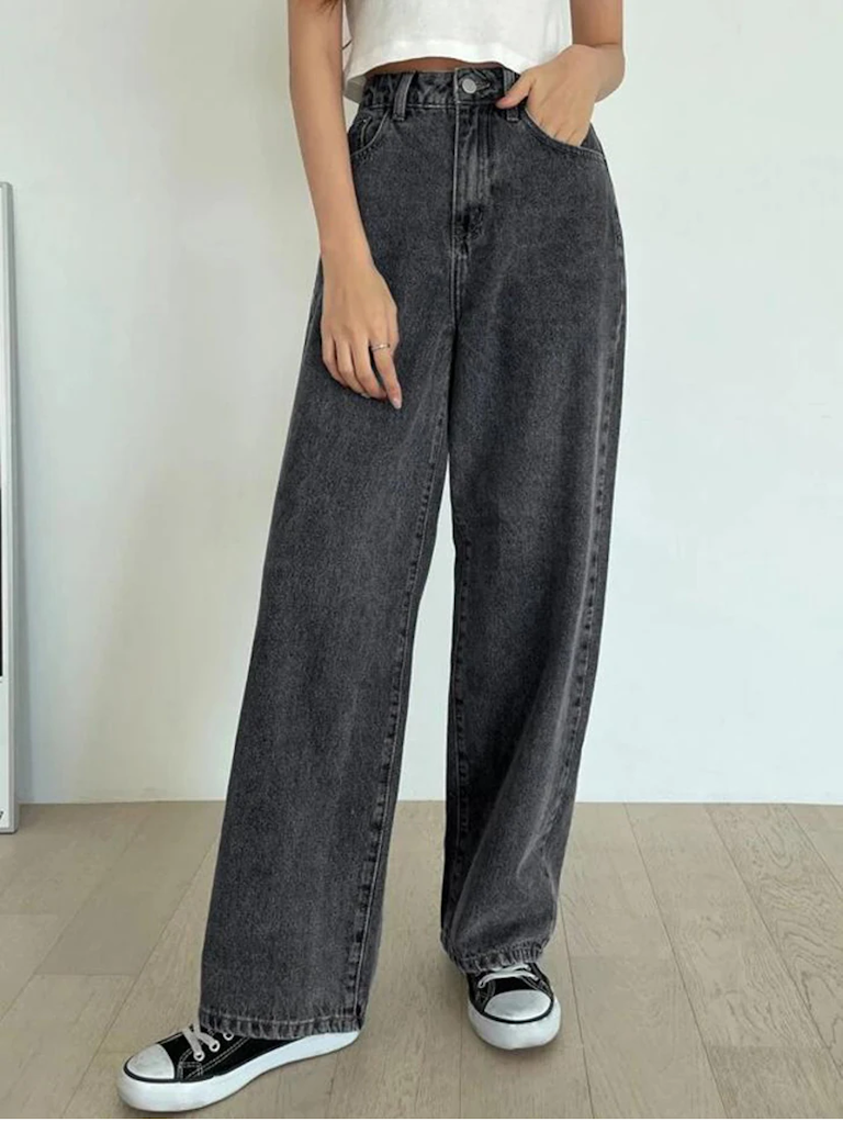 Women High Rise Denim Jeans(Size28)(Colorgrey)