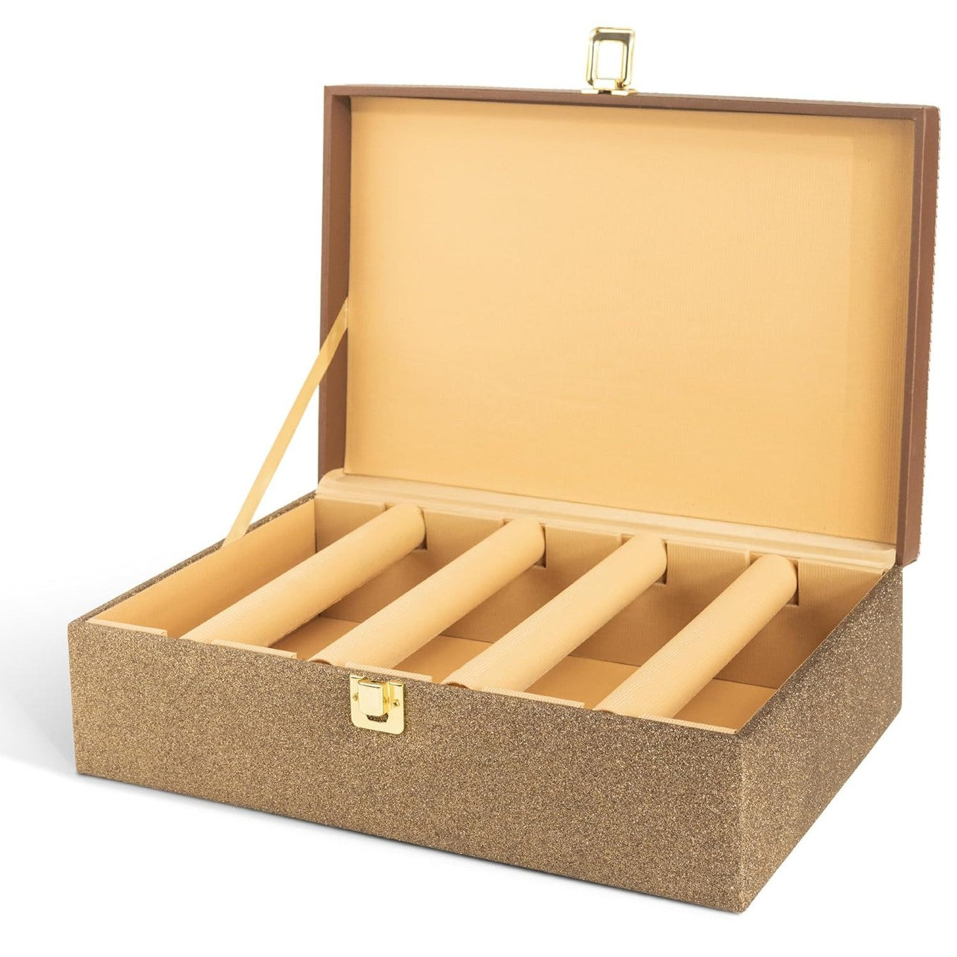 Wooden Bridal Bangle Organizer Box Large Gold