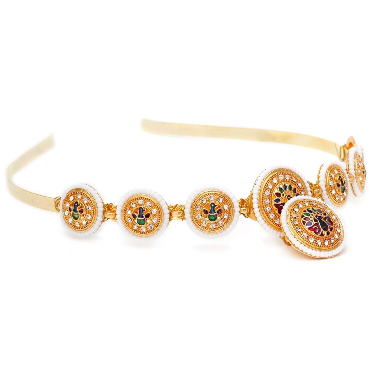 Peacock Hairband with Mang Tika