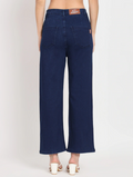 Women's Cotton  High Rise Denim Jeans(Size34)(Colornavy blue)