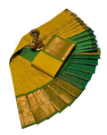 Praiso Mart - Women's Silk Saree with Rich Pallu & Blouse Piece (Multi