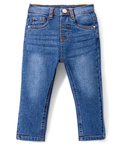 Denim Full Length with Stretch Washed Jeans - Medium Blue