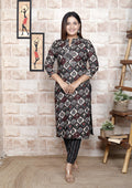 Kurta Set for Women, Black (Size-S)