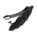 Black Floral Barrette Hair Clip