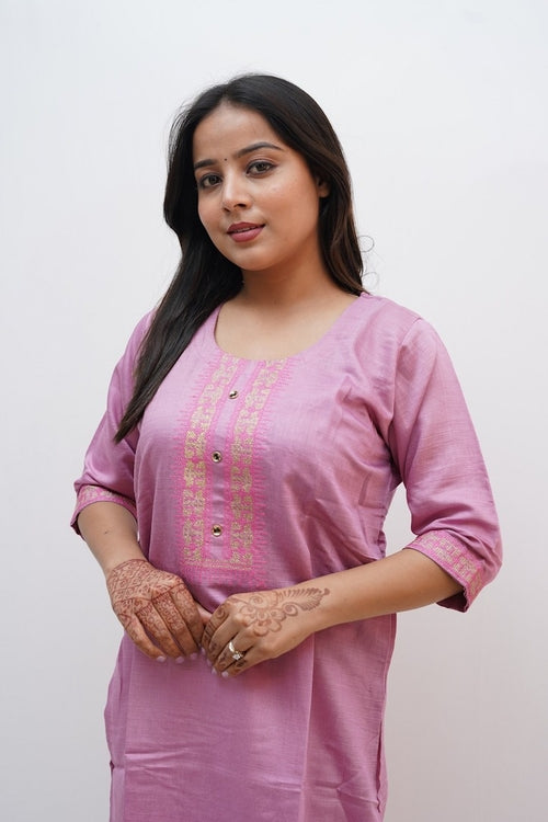PickALook Elegant Rayon KneeLength Kurti for Women with Intricate