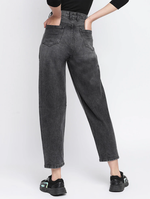 Women's Cotton  High Rise Denim Jeans(Size34)(Colorgrey)