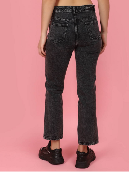Women High Rise Denim Jeans(Size30)(Colorblack)