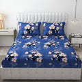Rotary Print King Bedsheet Denim Blue