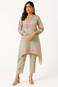 Ethinic Women  Kurta Set-Pista Green (Size-L) |D31