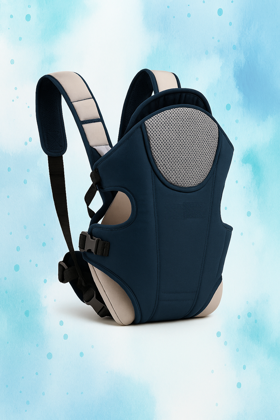 3-in-1 Ergonomic Adjustable Sling Carring Bag-Blue &amp; Grey