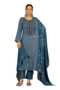 Women Traditional Embroidery Kurta Set-Navy (Size-3XL) | D264