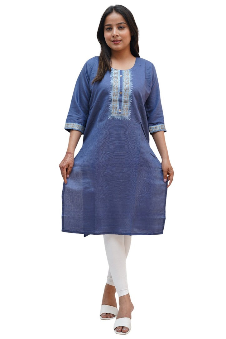 PickALook Elegant Rayon KneeLength Kurti for Women with Intricate