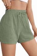 Women Elastic Waist Shorts Casual Fit
