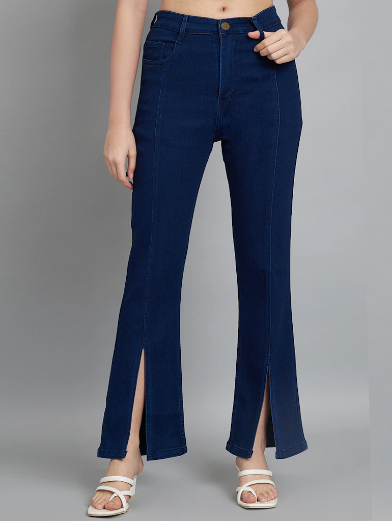 Women High Rise Denim Jeans(Size28)(Colornavy blue)