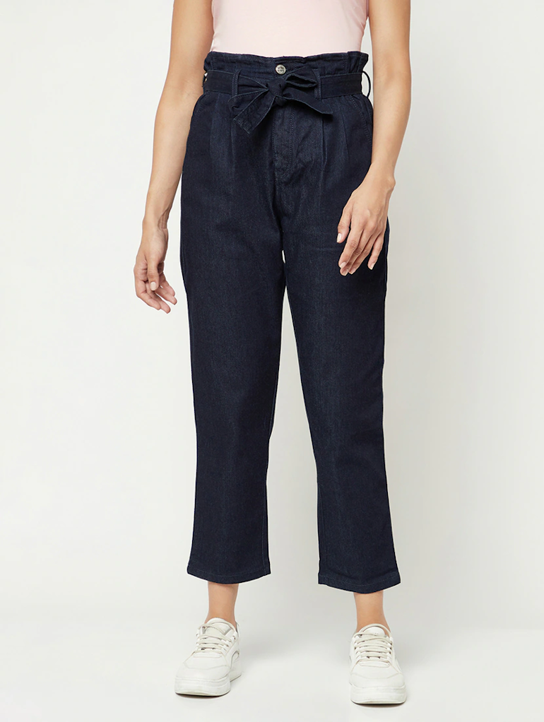 Women High Rise Denim Jeans(Size32)(Colornavy blue)