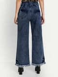 Women High Rise Denim Jeans(Size32)(Colorblue)