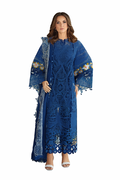 Women Traditional Embroidery Kurta Set-Navy (Size-4XL) | D344