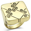 GL287 IP Gold(Ion Plating) Brass Ring with Epoxy