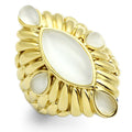 GL294 IP Gold(Ion Plating) Brass Ring with