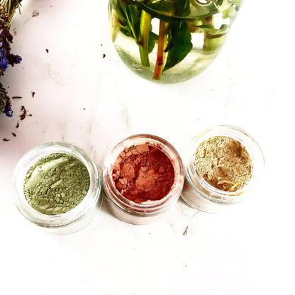 Clay Face Mask Trio Rose Clay French Green Clay Kaolin Clay Turmeric