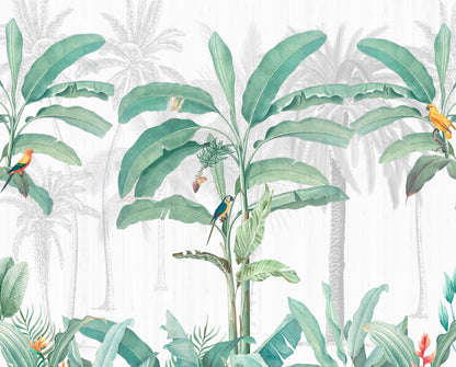 Green Tropical Jungle Wallpaper Mural