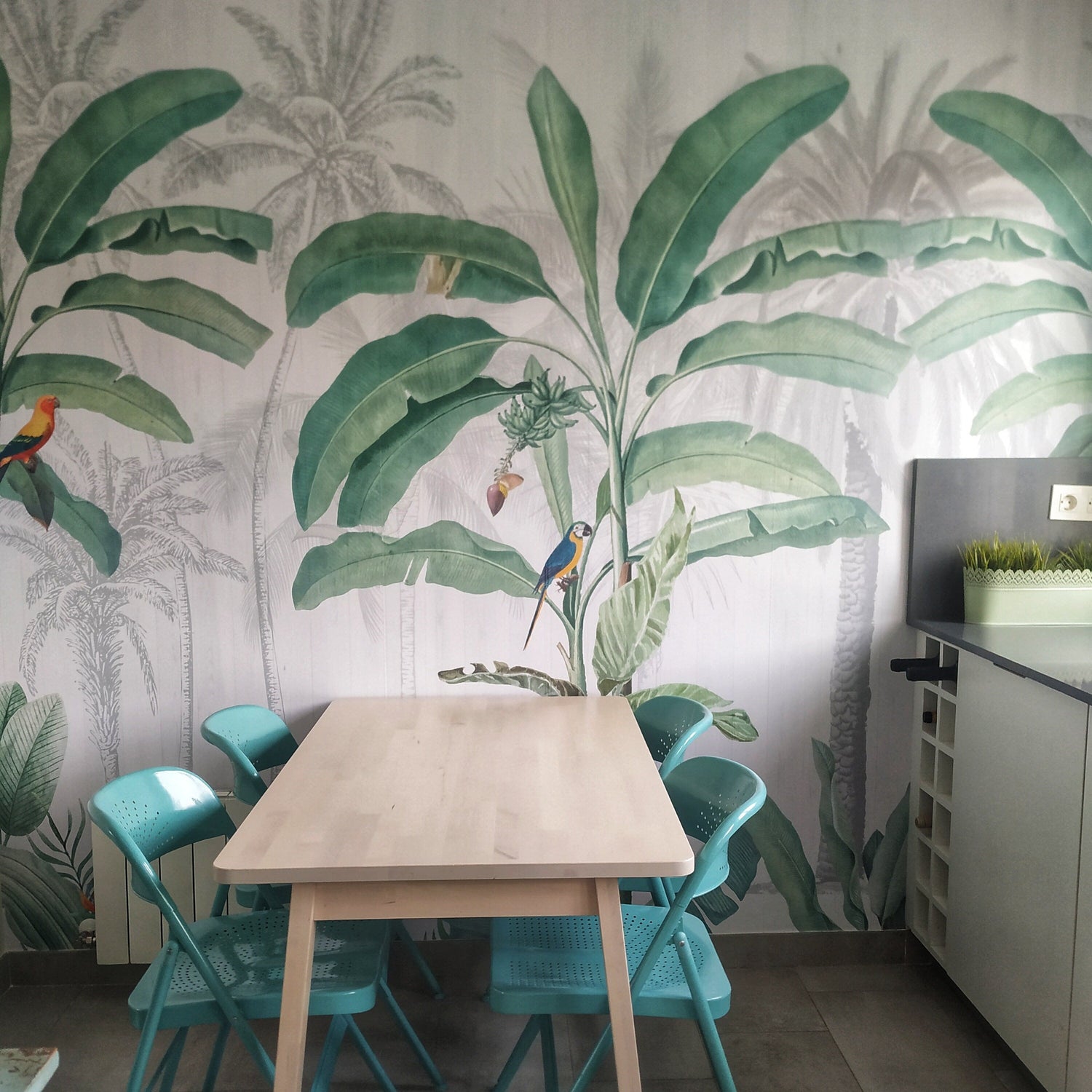 Green Tropical Jungle Wallpaper Mural