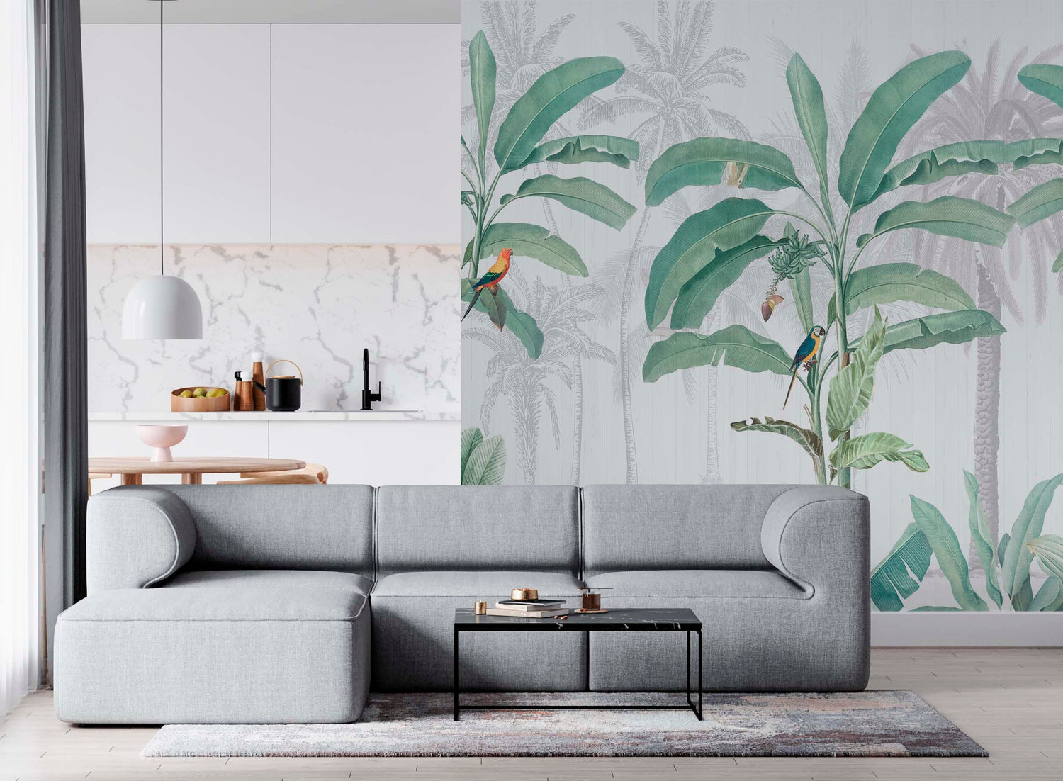 Green Tropical Jungle Wallpaper Mural