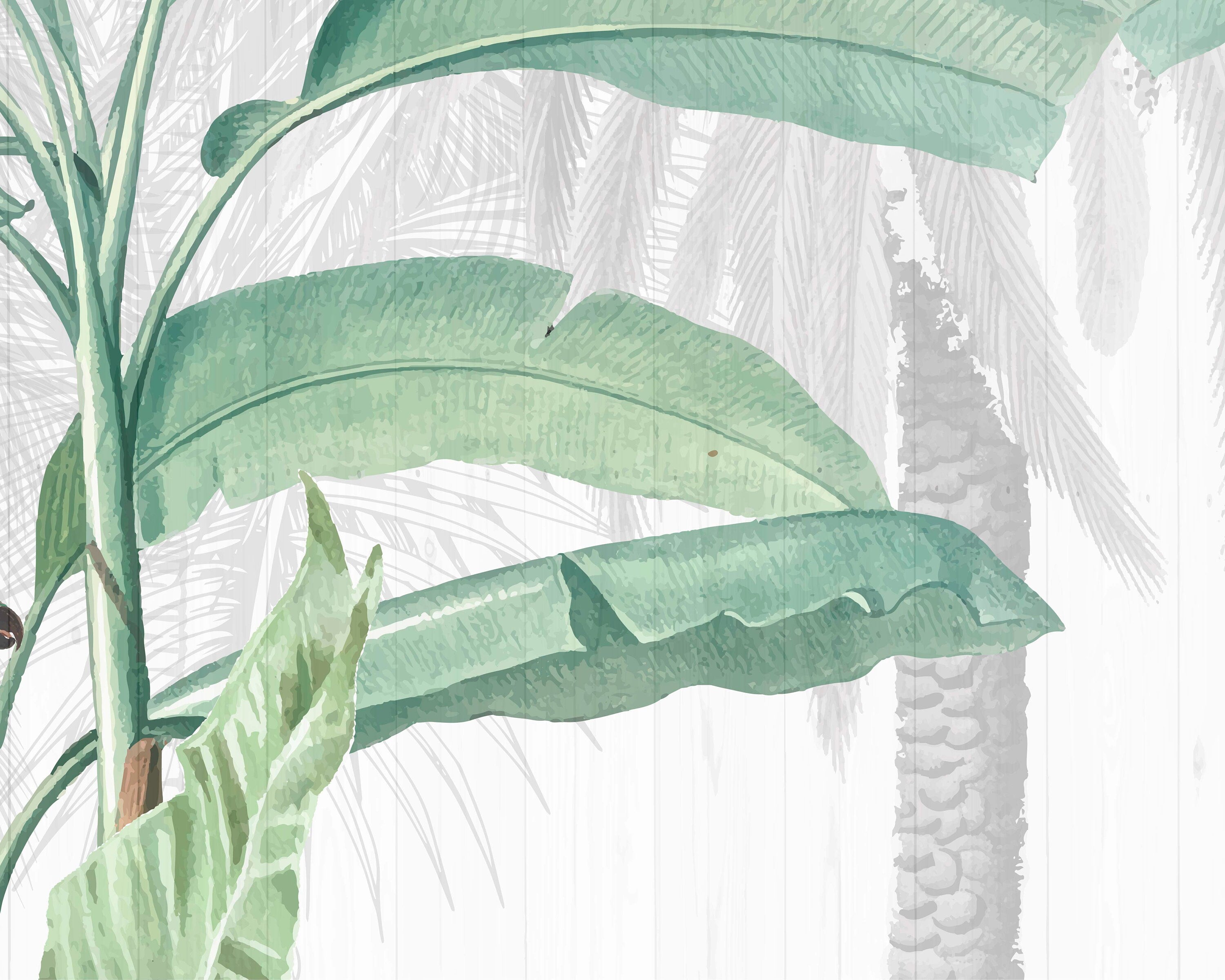 Green Tropical Jungle Wallpaper Mural
