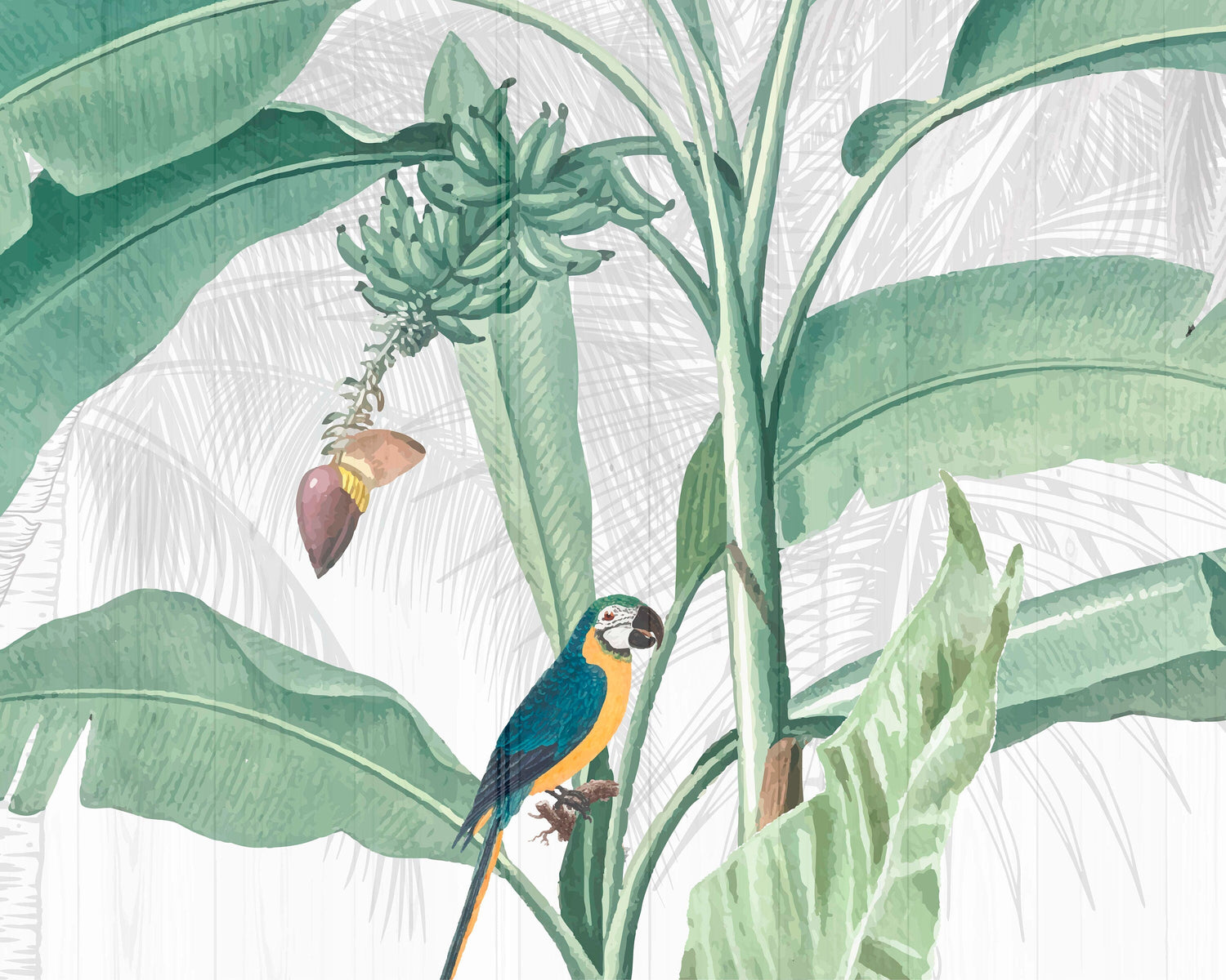Green Tropical Jungle Wallpaper Mural
