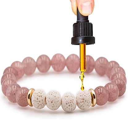Rose Quartz Lava Stone Diffuser Bracelet