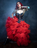 Nelle Ombre Red Tulle Skirt