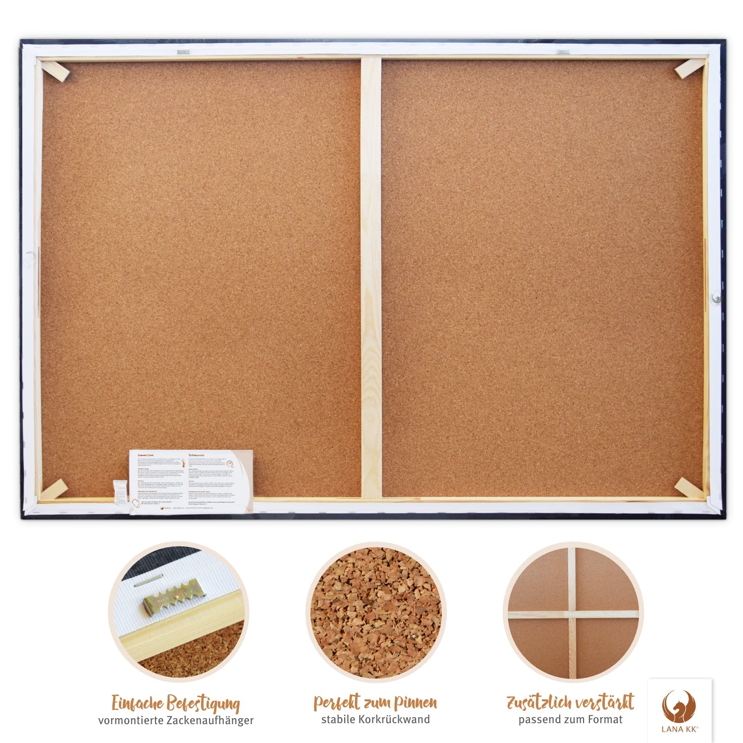 Leinwandbild - Weltkarte Graphit - Pinnwand