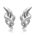 LO1991 - Rhodium White Metal Earrings with No Stone