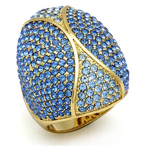 LO2188 Flash Gold Brass Ring with Top Grade