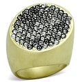 LOA889 Matte Gold Brass Ring with Top Grade
