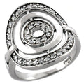 LOAS1018 Rhodium 925 Sterling Silver Ring with AAA