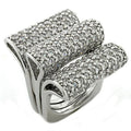 LOAS1047 Rhodium 925 Sterling Silver Ring with AAA