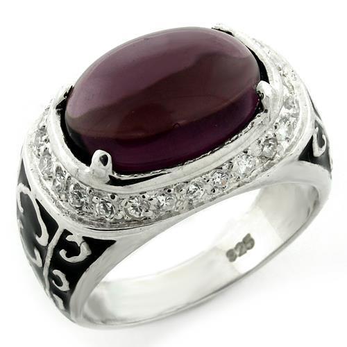 LOAS1148 High-Polished 925 Sterling Silver Ring