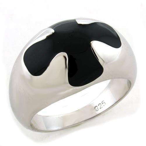 LOAS1169 Rhodium 925 Sterling Silver Ring with