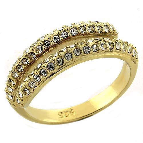 LOAS1224 Gold 925 Sterling Silver Ring with AAA