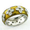 LOAS729 Rhodium 925 Sterling Silver Ring with