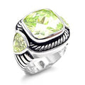 LOAS757 Rhodium 925 Sterling Silver Ring with AAA