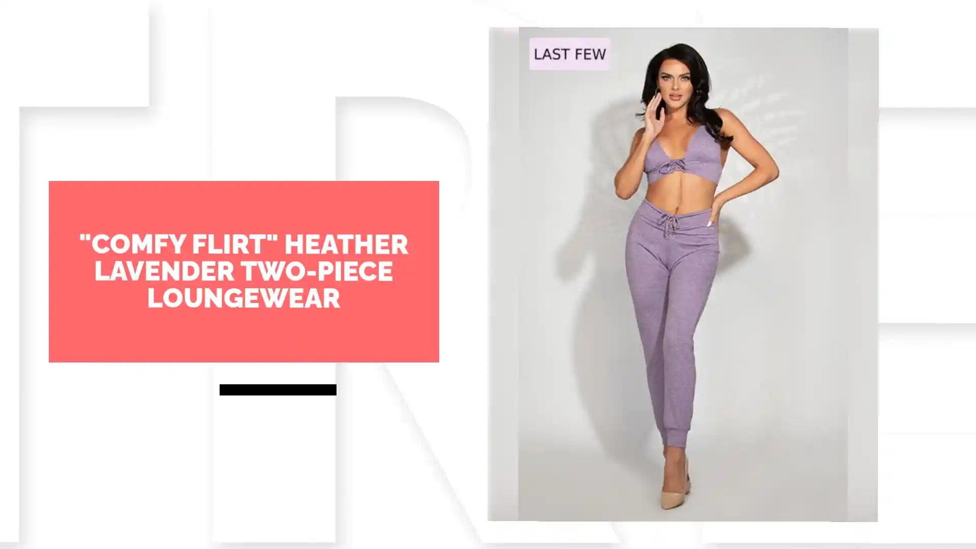 "COMFY FLIRT" Heather Lavender Two-Piece Loungewear by@Outfy