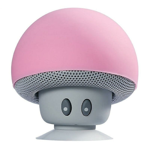 Yellow Pandora portable wireless mushroom Bluetooth speaker with built-in mic, ideal for mobile and laptop audio.