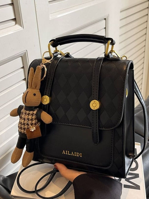 Stylish Quilted Flap Backpack Bag