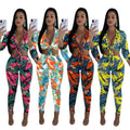 Plus Size XXXL New Launch Summer Floral Print Jumpsuit Fashion Women 2