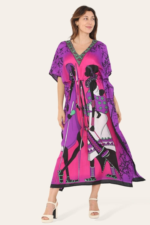 Caftan dress, traditional African style print