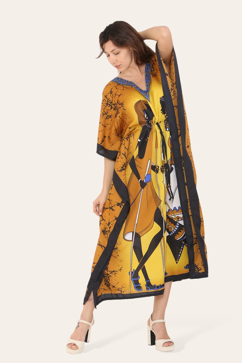 Caftan dress, traditional African style print