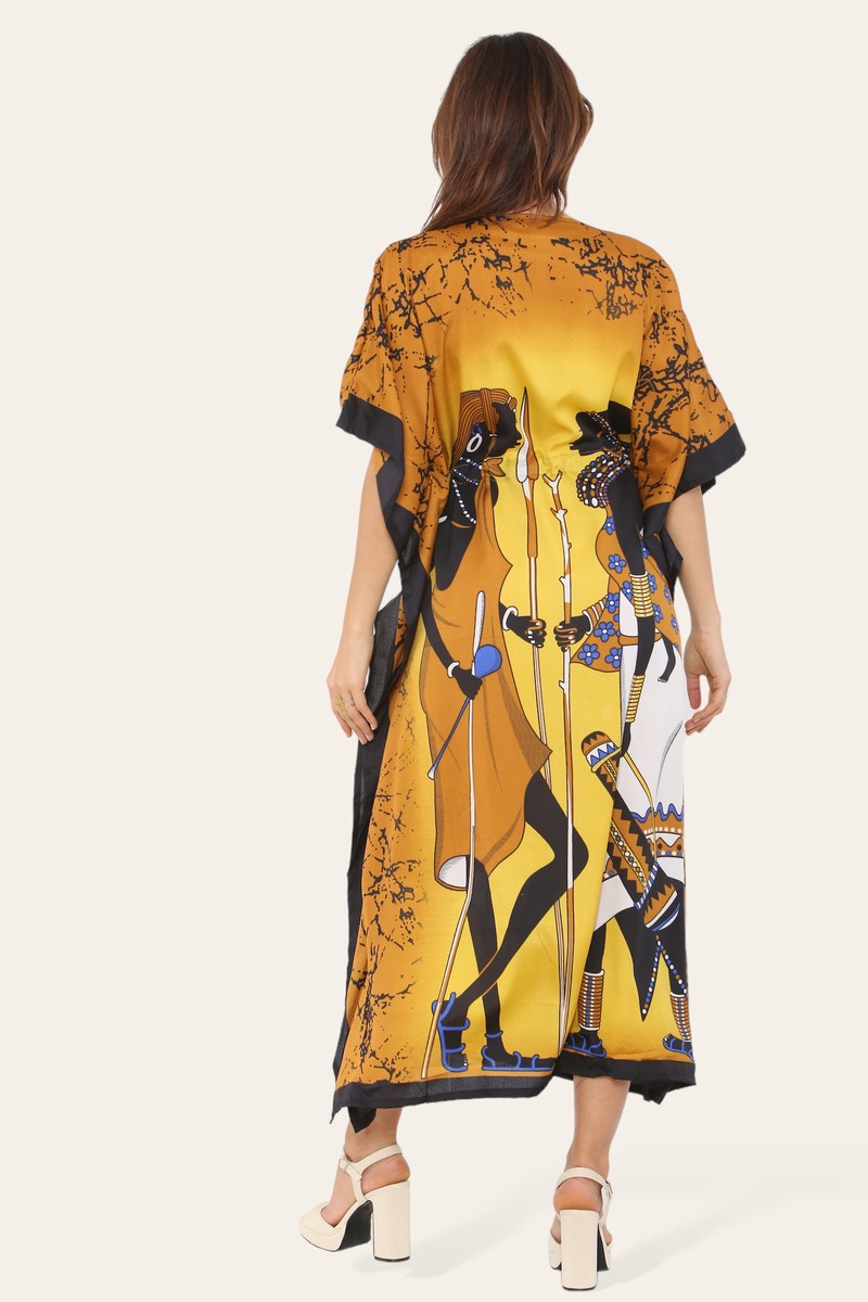 Caftan dress, traditional African style print